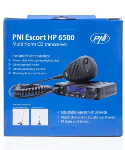 Alternative view of Statie radio CB PNI Escort HP 6500, multistandard, 4W, AM-FM, 12V, ASQ, RF Gain