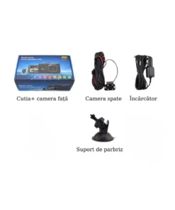 Camera de bord Auto sau Camion NuvoTech Full HD 1080P Fata si Spate 12v-24v, Display LCD, Senzor de miscare - imagine 3